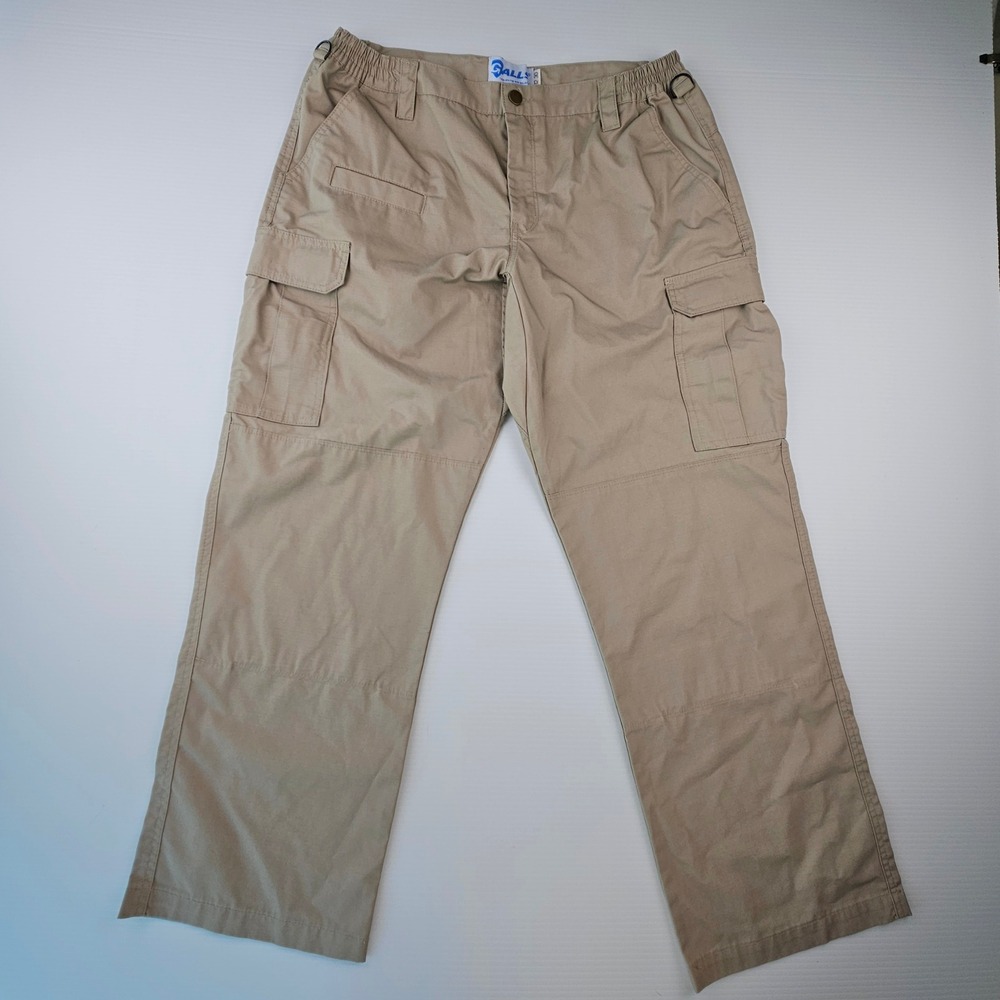 Galls Womens Tactical Cargo Pants Tan Khaki Utility Workwear TT846 Size 12 30"